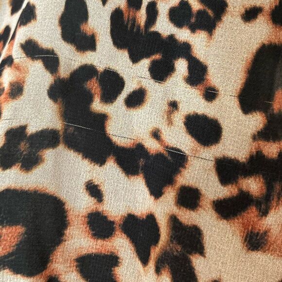 BEBE animal print sheer lace up blouse - Picture 5 of 7